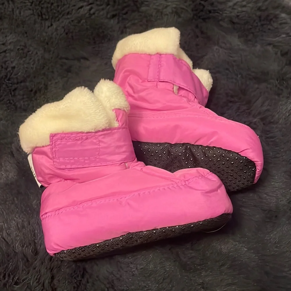 Down filled baby booties